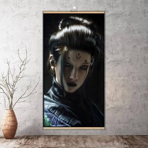Black Myth Wukong Spider Spirits Scroll Wall Art 